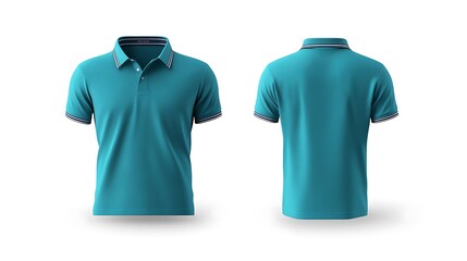 Wall Mural - Teal Polo Shirt Mockup