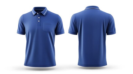 Blue Polo Shirt Mockup