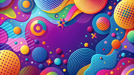 Abstract vibrant background with colorful shapes and patterns, abstract, bright, vibrant, backdrop, texture, artistic