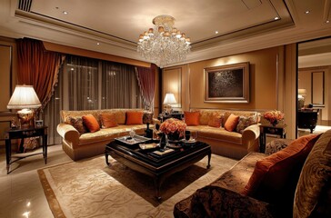 Canvas Print - Luxurious Living Room Interior Design