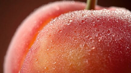 Wall Mural - Close Up Dewy Peach