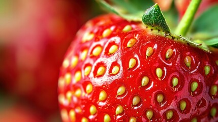 Sticker - Close-up of a Fresh Strawberry