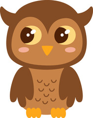 Wall Mural - Childish Cute Owl