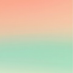 Wall Mural - A soothing gradient of pastel colors, blending soft peach and mint green for a calm and serene background or design element.