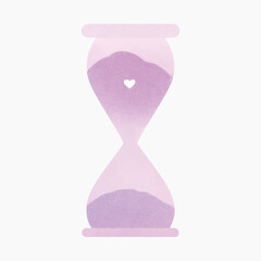 Canvas Print - Purple hourglass with heart