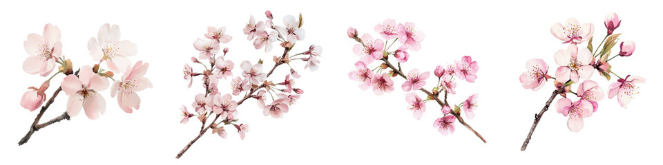 Vibrant blooming spring flowers with delicate soft pink petals on tree branches symbolizing the beauty and renewal of the new season  This natural