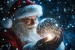 © mohdfaizal - Santa Claus Holding a Glowing Snow Globe