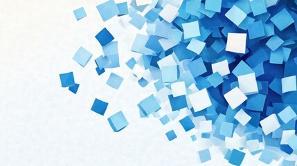 Sticker - A vibrant blue abstract square backdrop, featuring unique textures, perfect for modern design and creative projects.