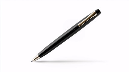 Elegant Black Pen on White Background