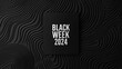 © avaye - Black Week 2024 promotional banner with wavy textured background, modern and minimalist design