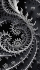 Spiral Design in Black and White