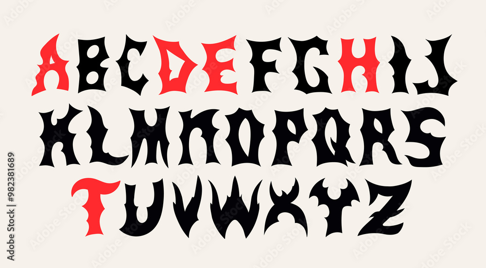Black Metal, death, gothic, heavy metal, medieval font. Brutal style ...