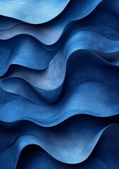 Wall Mural - Abstract blue wavy background.