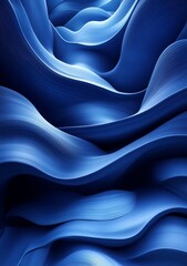 Wall Mural - Abstract blue wavy background.