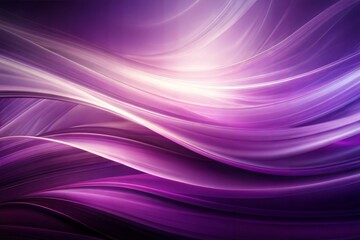 Wall Mural - abstract digital art with purple and white dynamic waves