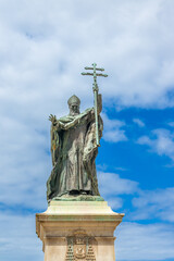 Wall Mural - Statue of Cardinal Lavigerie on Place du Reduit in Bayonne, France