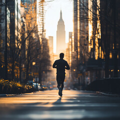 person walking in the park at night