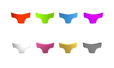 Sticker - Colorful Men underpants icon isolated on white background. Man underwear. Minimalism concept. 3D render illustration