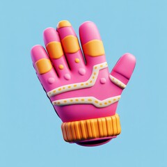 Sticker - 3D Icon: Insulated Gloves for Cold Weather Illustration Logo