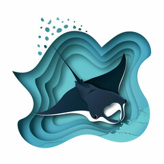 manta ray vector image