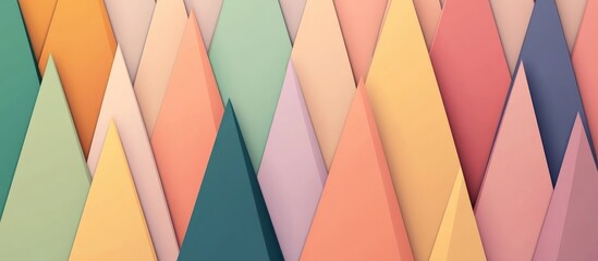 Wall Mural - Abstract Art Composition Featuring Colorful Triangular Rows