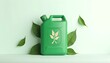 © Kromstar Studios - Green fuel container with a plant symbol representing biofuel, bioethanol or biodiesel