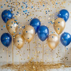 Colorful Balloons and Confetti Celebration Background