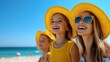 © SoGood - Photorealistic mother and children enjoying a sunny beach outing, laughing and smiling as they explore nature together, high clarity, ultrasharp details, 8K resolution, noisefree