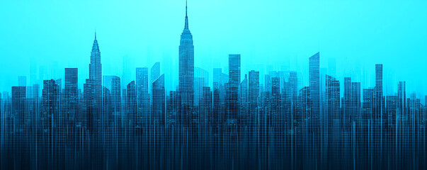 Blueprint with futuristic city layouts and grids, symbolizing visionary planning and innovative urban development