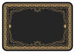 © gomixer - Magic style simple frame with ornate elegant border, mystic banner in tarot cards style, vector