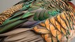 © Putt_Sanplee - A close-up photorealistic image of a mallard duck's vibrant green and brown feathers