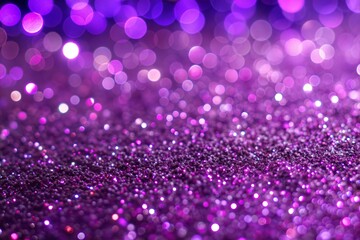 Poster - Sparkling purple glitter background with blurred bokeh