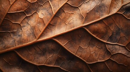 Close-Up View of Oak Leaf Texture in Nature