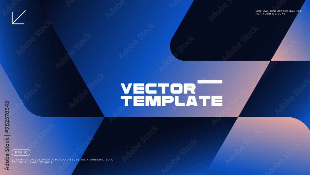 Modern geometric background with abstract color gradient shapes. Stock ...