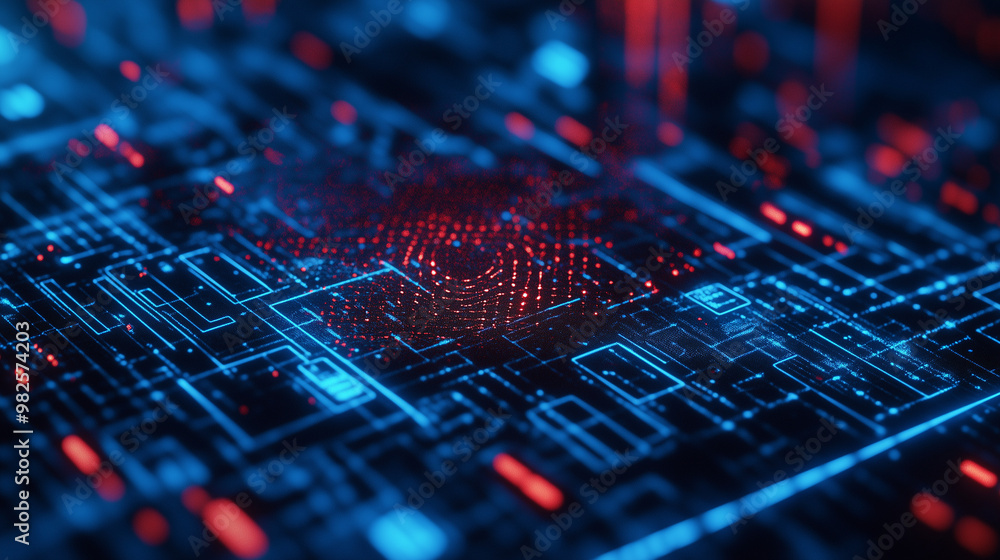AI-powered cybersecurity system actively detecting and neutralizing ...