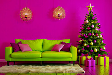 Wall Mural - purple and green