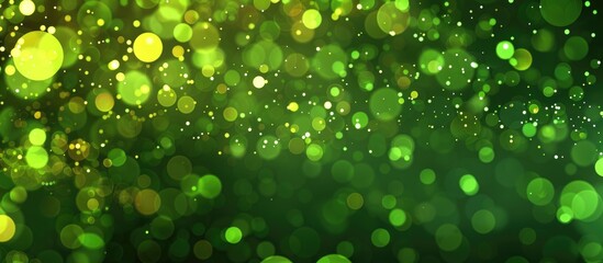 Poster - Abstract Bokeh Background Green Color