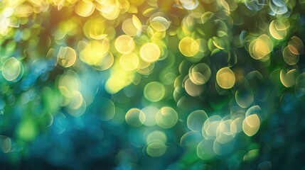 Canvas Print - Bokeh Of Tree Background Blurred Nature Background