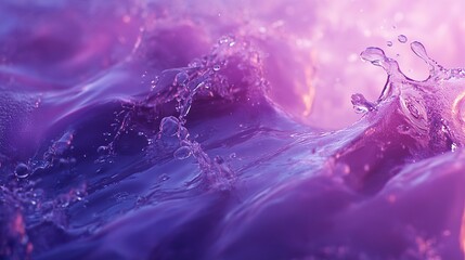 Wall Mural - Purple Water Splash: Abstract Texture and Color