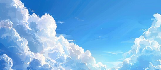 Canvas Print - Blue Sky And White Cloud Background