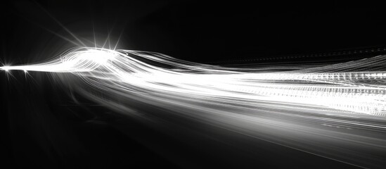 Canvas Print - A Long Exposure Light Moving Line