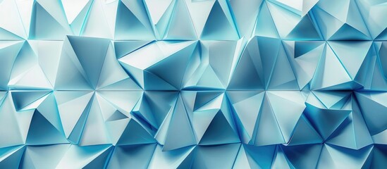 Poster - Abstract Pyramid Background In Colored Light Blue Colour Sound Insulation Material