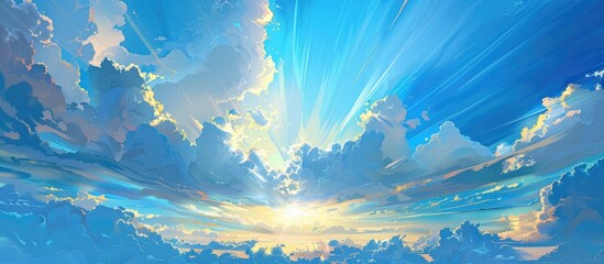 Wall Mural - The Light Over Blue Sky