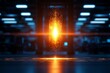 © AucArtStudio - An abstract glowing orb surrounded by sparkling particles, evoking a sense of energy and innovation in a futuristic setting.
