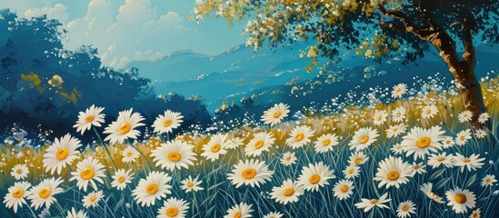 Wall Mural - A Field Of Daisies In Spring