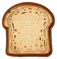 Wall Mural - Bread shape ticket jacuzzi toast food.