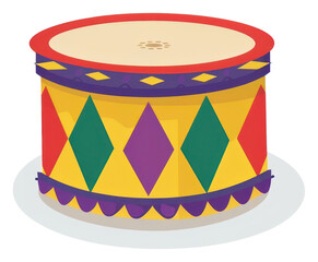 PNG Colorful festive drum illustration