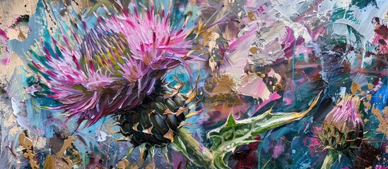 Wall Mural - Close Up And Detail Of Thistle