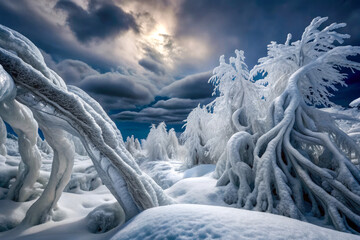 Wall Mural - snow covered mountains