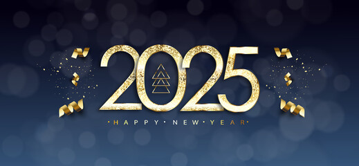 Sticker - 2025 Happy New Year Greeting Card